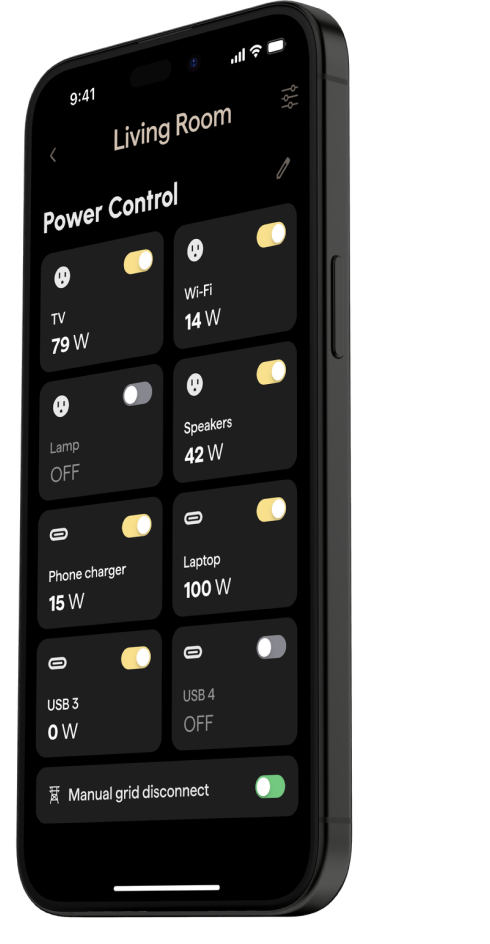 Pila app energy view
