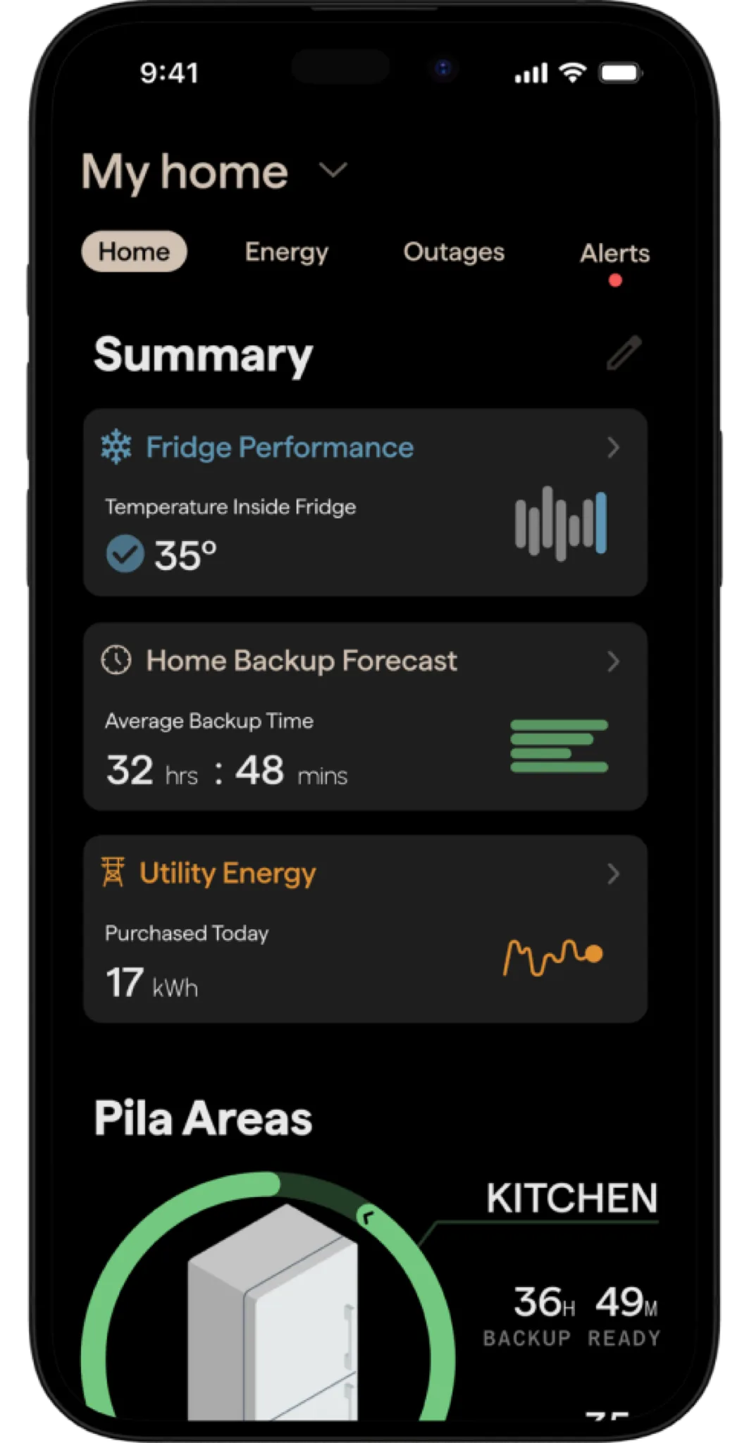 Pila app home screen