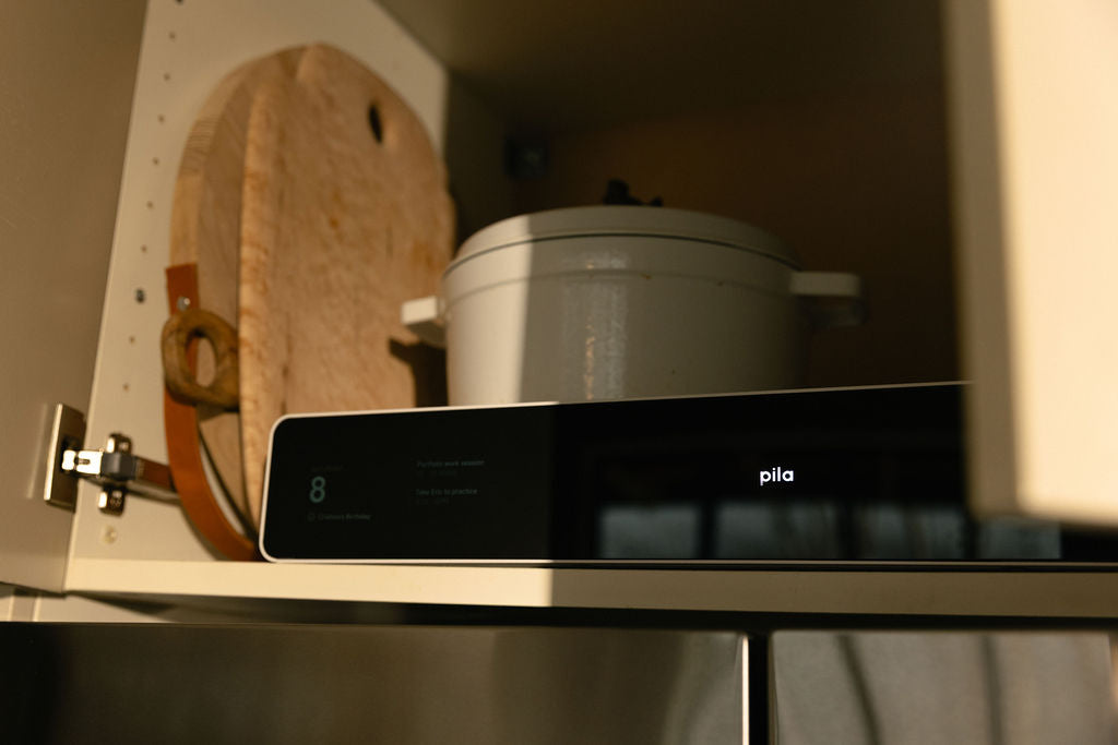 or fits in the cabinet.